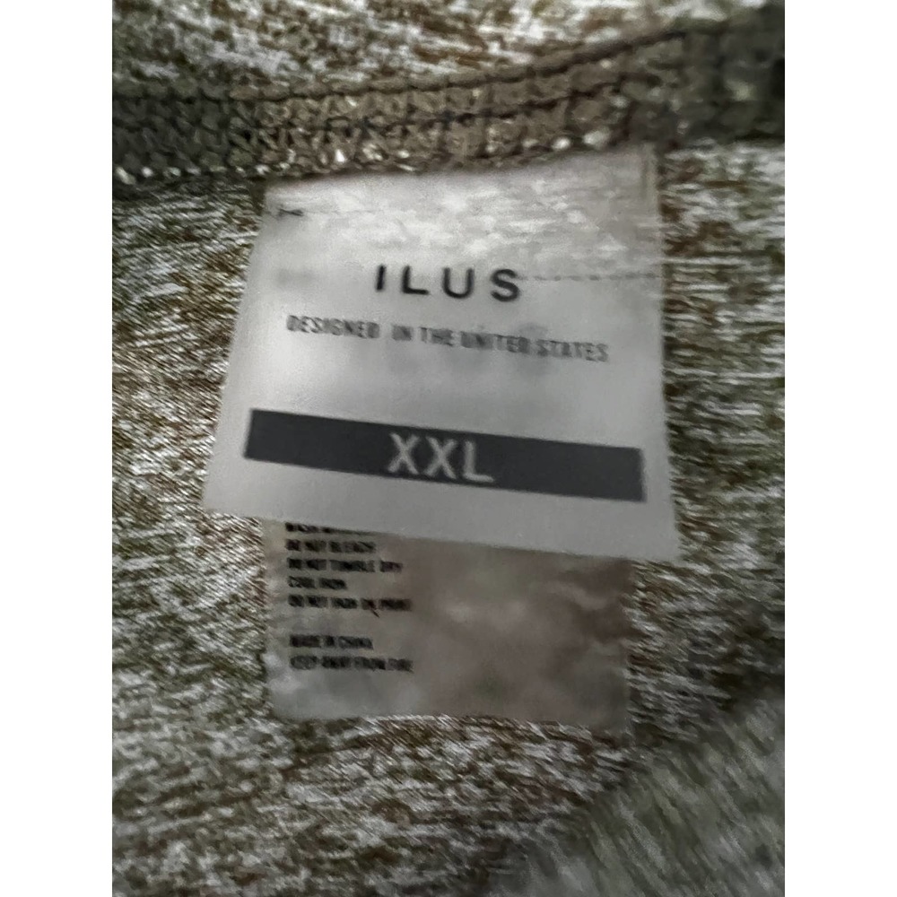 ILUS Women's Mid Rise Workout Leggings Stretch Heather‎ Olive Green Size XXL - Picture 3 of 5
